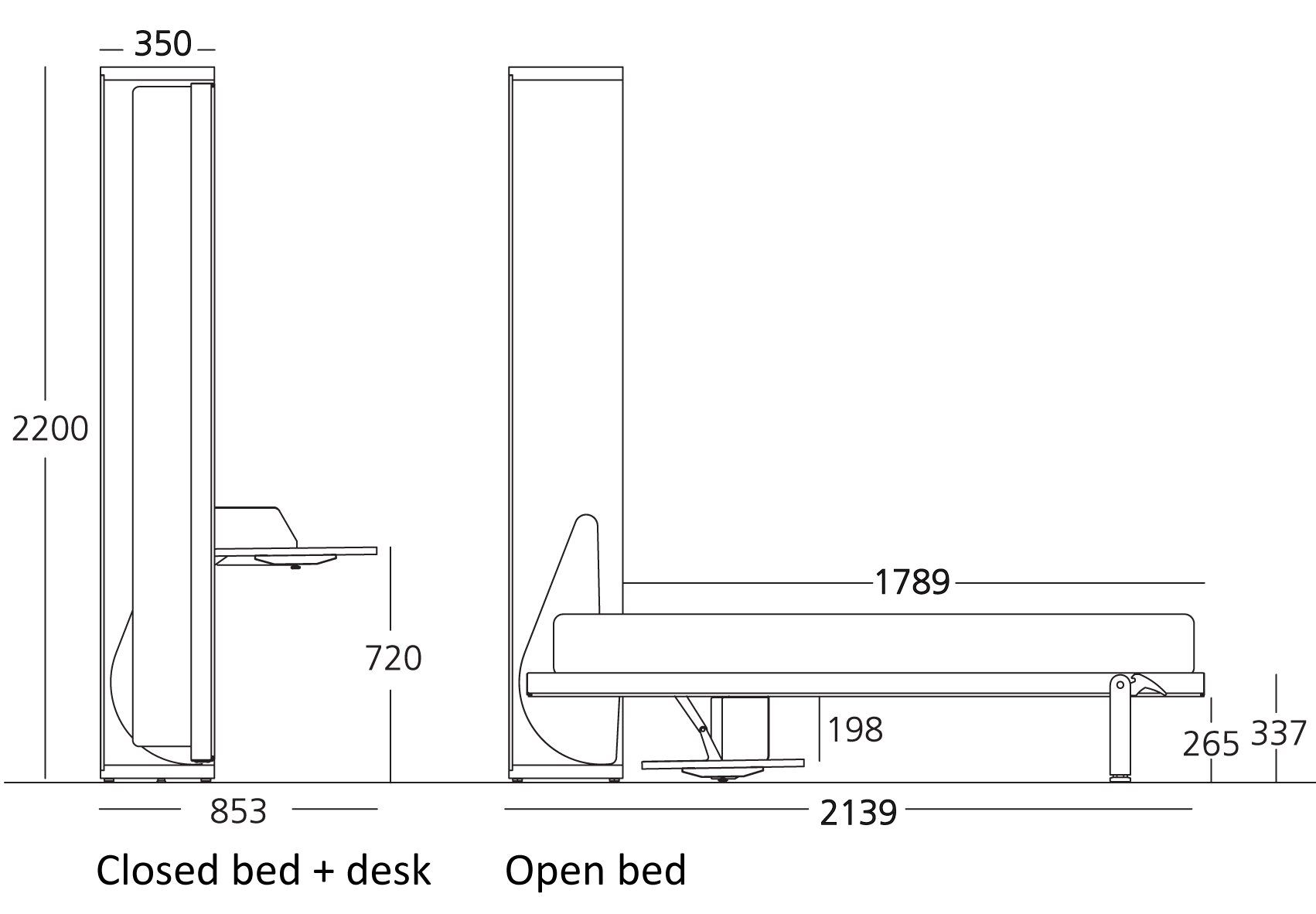 Opklapbed Penelope Bank BedHabits 4